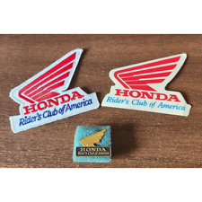 Honda Riders of America Vest Badge Pin Embroidered Patch  & Sticker VTG picture