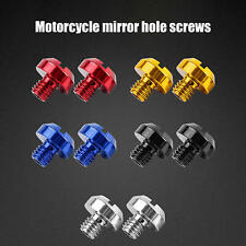 2 Pack Motorcycle Aluminum M8/M10 Mirror Hole Plug Screw Mirror Bracket picture