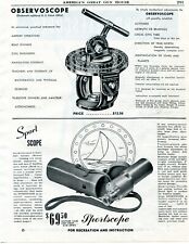 1948 Print Ad of Millar Observoscope & Sportscope Monocular picture
