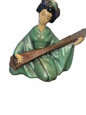MCM 1960s Geisha Japanese Women Playing the Mandolin Lute picture