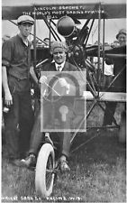 Lincoln Beachey Aviator Racine Wisconsin WI Reprint Postcard picture