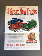1950 Willys Jeep Vintage Advertisement Car Print Art Ad 743 picture