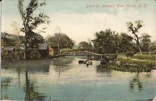 Keene, NEW HAMPSHIRE - Ashuelot River - 1910 - cows, wooden bridge picture