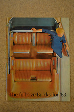 1963 FULL SIZE BUICKS SALES BROCHURE ELECTRA 225, WILDCAT, AND LeSABRE picture