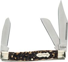 Schrade Senior Rancher Pocket Knife 7Cr17MoV Steel Blades Next Staglon Handle picture
