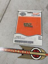 NOS OEM Harley Davidson 91572-87 Small Gold 1917 Style FLAT Medallion Sissy Bar picture