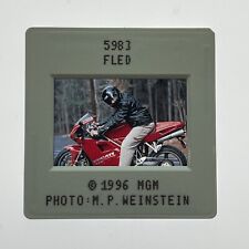 Laurence Fishburne in Fled Ducati Motorcycle Film Actor S36212 SD15 35mm Slide￼ picture