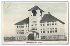 c1910 Consolidated School Exterior Building Udell Iowa Vintage Antique Postcard picture