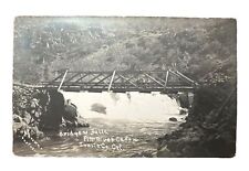 c. 1904-18 RPPC: Bridge & Falls, Pitt River Canon - Shasta County California CA picture