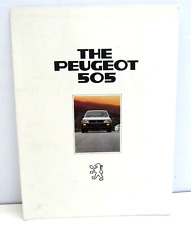 Vintage 1982 The Peugeot 505  Sales Brochure Gas / Diesel / Turbo Diesel #PM-46 picture