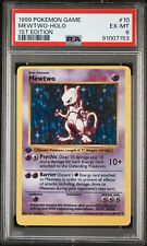 Pokemon 1999 Game 10 Mewtwo Holo 1st Edition PSA 6 picture