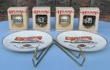Vintage 2002 2003 Schaeffer's Harley Davidson Ornaments &35th Anniversary Plates picture