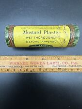 Johnson & Johnson Cloth Mustard Plaster Tube w/6 Leaves Unused 1906 Paper Label picture
