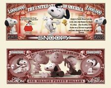 50 Pack Snoopy Peanuts Funny Money 1 Million Dollar Bills Collectible Novelty picture