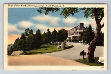 High Point NJ-New Jersey, High Point Park, Lodge Vintage Souvenir Postcard picture