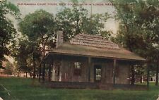 Vintage Postcard - 1050 Old Cahokia Court House First Courthouse IL, Posted 1911 picture