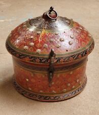 RARE VINTAGE  ORIGINAL INDIAN WOODEN  BOX  COLLECTABLE  picture