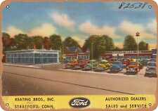 Metal Sign - Connecticut Postcard - Keating Bros., Inc., Stratford, Conn. Ford picture
