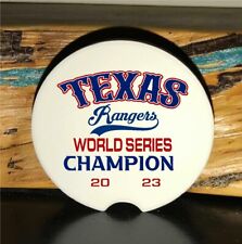 2 TEXAS RANGERS Car Coasters Sandstone 2023 WORLD SERIES CHAMPION picture