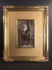 Antique Ornate Gilt Wood Frame/Gravure/Girl/Art And Craft/England C.1900/Artwork picture