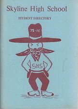 Skyline High School Student Directory 1975-1976  Dallas Texas picture