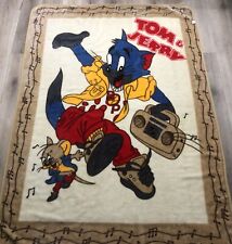 Vintage Tom & Jerry Bootleg Blanket,Made In Korea Size 160 X 220cm picture