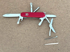 GENUINE- Victorinox Swiss Army Officer Susie Red Knife with Holster Multi - COND picture
