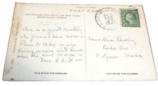 1921 UNION PACIFIC SALT LAKE CITY & LOS ANGELES TRAIN #8 RPO HANDLED POST CARD  picture
