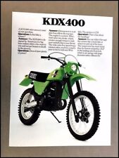 1980 Kawasaki KDX400 Motorcycle Dirt Bike 1-page Vintage Brochure Spec Sheet picture