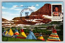 c1969 Indian Tepees In The West Unposted VINTAGE Postcard 6c picture