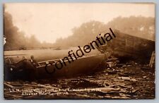 Real Photo 1911 Lehigh Valley Railroad Train Wreck Nr Rochester NY RP RPPC M146 picture