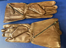 ROYAL AIR FORCE 1941 PATTERN SLANT ZIP FLYING GAUNTLETS -LARGE picture