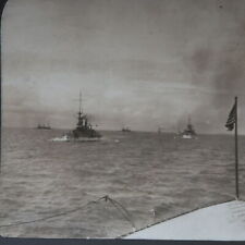 1908 US Battleships Maneuvering In Caribbean Sea H.C White 62 picture
