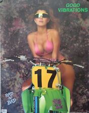 Motorcycle Poster 1991 Kawasaki KX250 Rad & Bad Good Vibrations Bikini Motocross picture