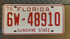 1975 Florida license plate 6 W 48 910 YOM DMV Palm Beach Ford Chevy Dodge 13965 picture