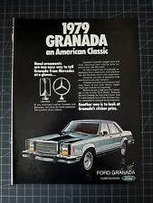 Vintage 1979 Ford Granada Print Ad picture