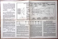 1947 BUICK CHASSIS LUBRICATION CHART WITH MAINTENANCE SCHEDULE FOLD OUT  Z5008 picture