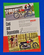 1968 DUCATI 250cc MK-III & 160cc OHC VINTAGE MOTORCYCLES ORIGINAL COLOR PRINT AD picture