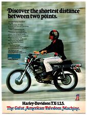 1973 Harley Davidson TX-125 Motorcycle - Original Print Advertisement (8x11) picture