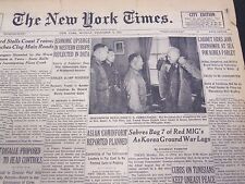 1952 DECEMBER 8 NEW YORK TIMES - AIDES JOIN EISENHOWER FOR KOREA PARLEY- NT 4491 picture