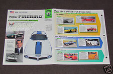 PONTIAC FIREBIRD 1967-1998 CAR HISTORY BOOKLET 400 V8 TURBO TRANS AM SUPER DUTY+ picture