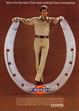1979 Dickies Work Clothes Print Ad Horseshoe It's Fortrel picture