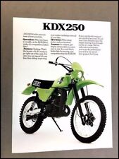 1980 Kawasaki KDX250 Motorcycle Bike 1-page Vintage Sales Brochure Spec Sheet picture