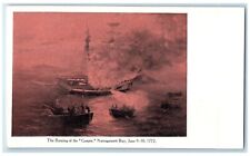 c1905 The Burning Of The Gaspee Narragansett Bay Rhode Island RI Postcard picture