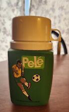 1975 Soccer, Vintage Pele Lunchbox Plastic Thermos picture