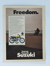 1969 Suzuki TS 120 Cat Freedom Vintage Original Print Ad 8.5 x 11
