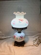 Hurricane Lamp Vintage Parlor Gone With The Wind 3 Way Electric 16 X 6 picture