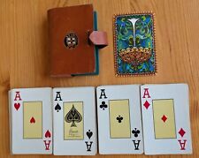 RARE 1951 SS ORCADES 52 Playing card deck in real leather holder made in England picture
