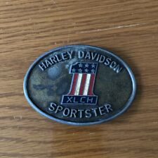 Harley Davidson XLCH Rare Sportster Brass Belt Buckle 2.5 Inch Vintage Antique picture