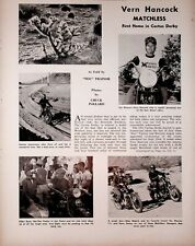 1951 Vern Hancock Matchless Cactus Derby - 2-Page Vintage Motorcycle Article picture
